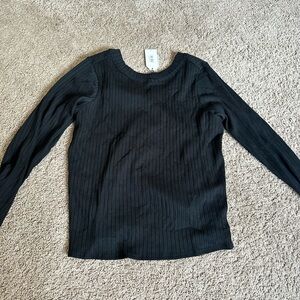 Universal standard Black Ribbed Long Sleeve Top
